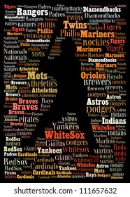 Major League Baseball Teams: Text Graphics
