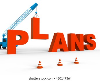 Make Plans Indicating Goal Planner 3d Rendering