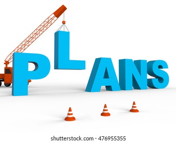 Make Plans Indicating Goals Planner 3d Rendering