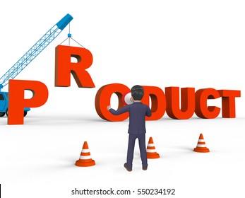 Make Product Character Representing Industry Manufacturing 3d Rendering