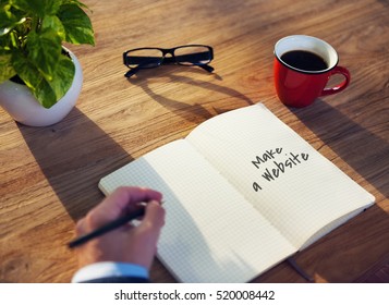 Make a Website Web Development Social Media Networking Concept