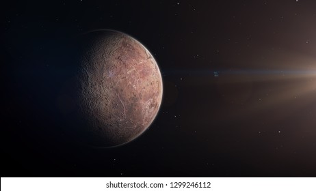 Makemake  Dwarf Planet 3d Render