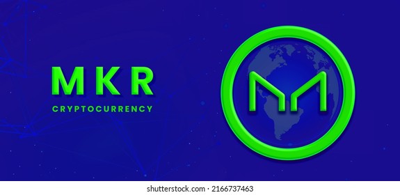 Maker (MKR) Crypto Currency Coin Wallpaper And Background Banner