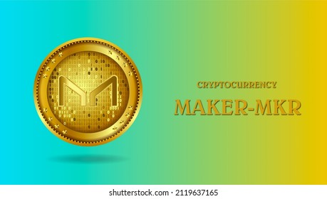 Maker Virtual Currency Images. 3d Drawings.
