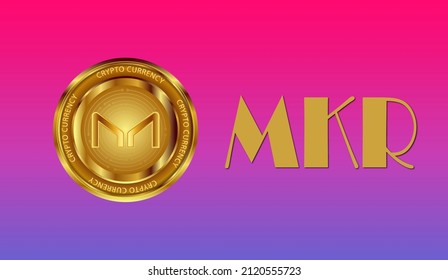 Maker Virtual Currency Images. 3d Drawings.