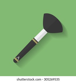 Makeup Brush Icon. Flat Style. 