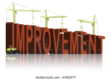 making improvement make things better change for the best and create progress improve red on white evolution evolve