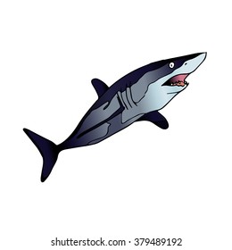 Vector Drawing Great White Shark Isolated Stock Vector (Royalty Free ...