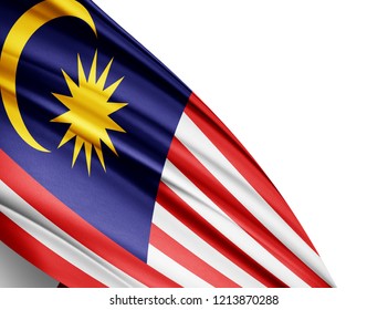 Malaysia Flag Silk Copyspace Your Text Stock Illustration 332394170