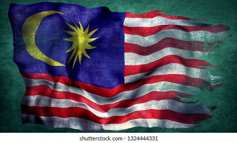 Malaysia Torn Flag 3d Render Stock Illustration 1314560099 | Shutterstock