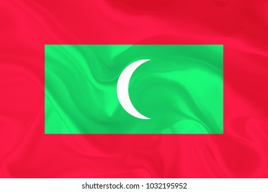 Maldives Fabric Flag Background Stock Illustration 1032195952 ...