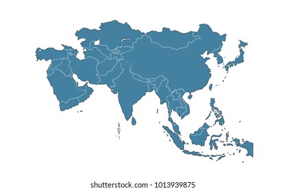 Maldives On Asia Map Stock Illustration 1013939875 | Shutterstock