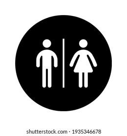 Male Female Icon For Direction To Toilet