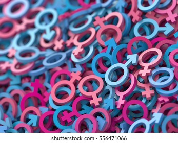 Male Female Infinite Signs 3d Rendering Stock Illustration 556471066