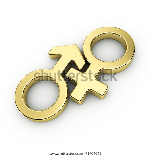 Male Female Sex Symbols Golden Isolated Stock Illustration 91904042 1448