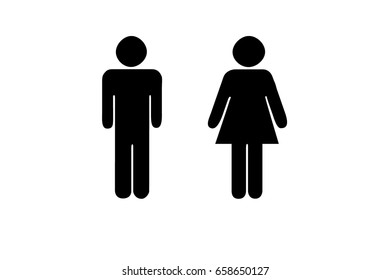 Male Female Sign Isolated On White Stock Illustration 658650127