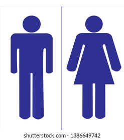 Male Female Toilet Symbols Stock Illustration 1386649742 | Shutterstock