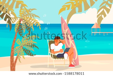 Similar – Image, Stock Photo beach chairs