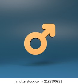 Male Gender Sign. 3d Render Illustration.