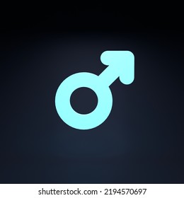 Male Gender Sign. Illustration.