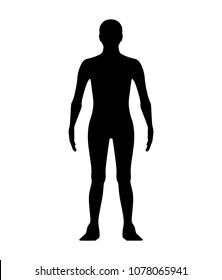 Man Silhouette Illustration Male Body Silhouette Stock Vector (Royalty ...