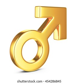 Male Sign Icon. Male Sex Symbol. 3D Illustration