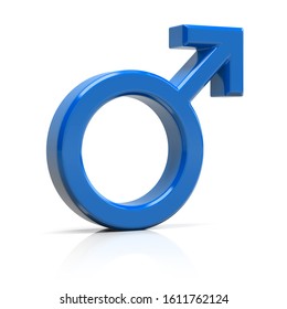 Male Symbol Isolated On White Background. 3d Render