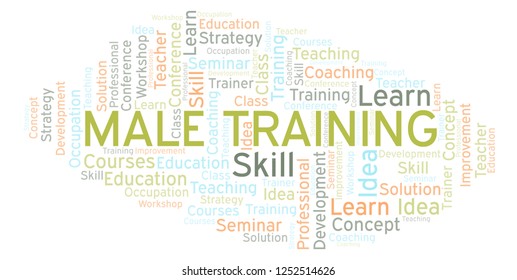 Male Training Word Cloud Stock Illustration 1252514626 Shutterstock