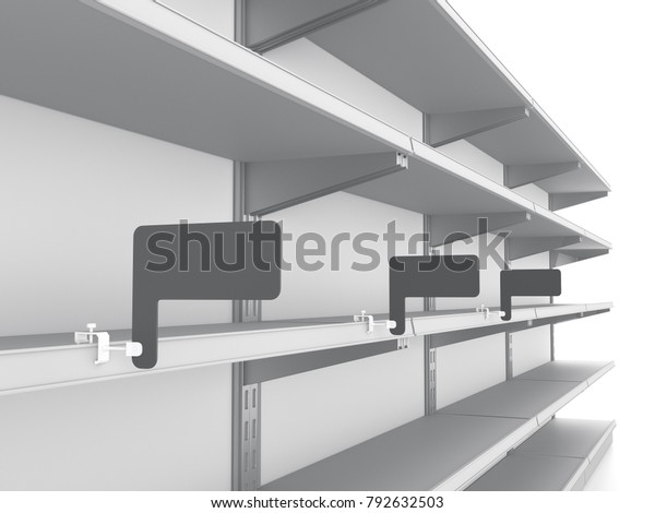 Download Mall Shelf Wobbler Shelfstopper Template Mockup Stock Illustration 792632503