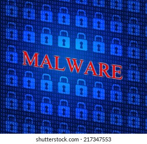 Malware Internet Indicating World Wide Web And Website