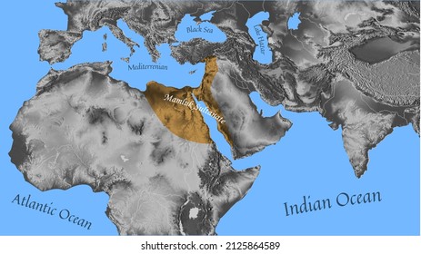 Mamluk Sultanate Map Middle East Africa 