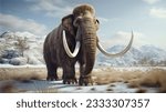 Mammoth: Prehistoric elephant known for its long, curved tusks