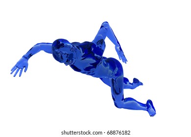 man adults swimming competing - Powered by Shutterstock