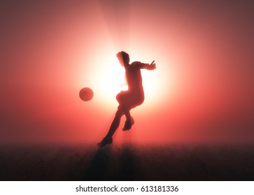 The man with the ball.,3d render - Powered by Shutterstock