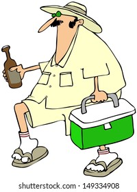 Man With A Beer Cooler