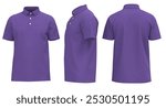 man blue color polo shirt design with white background for mockup