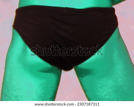 
Man buttock on the side of the beach of Sousse Tunisia sign illustration pop-art background icon with color spots