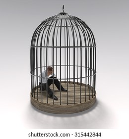 Man In Cage Images Stock Photos Vectors Shutterstock