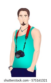 man with a camera