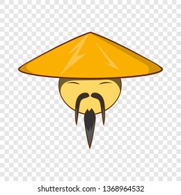 Man Chinese Conical Hat Icon Cartoon Stock Vector (Royalty Free) 444781393