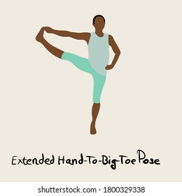 man doing yoga pose extended hand to big toe pose