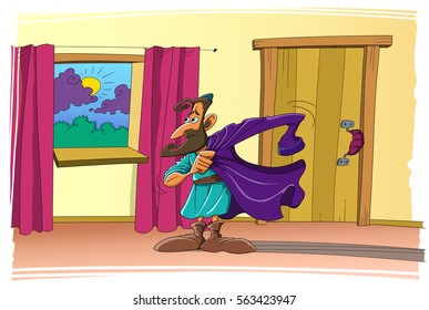 A man dressed to go outside