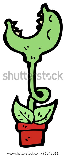 Man Eating Plant Cartoon Stock Illustration 96548011