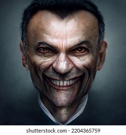 Man With An Evil Sinister Face, Wicked Smile, Dupers Delight, Narcissist 