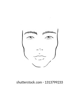 Male Face Templates For Makeup