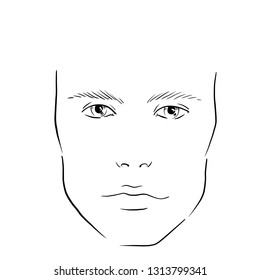 Male Face Templates For Makeup