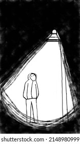 A man finding light during the dark
