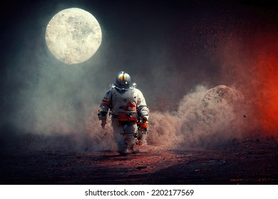 Man going the moon