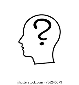 Silhouette Head Question Mark Image Vector Stock Vector (Royalty Free ...