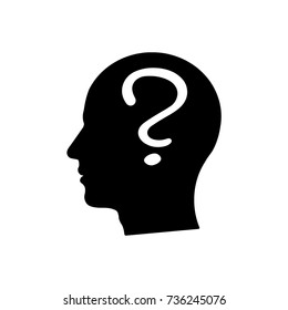 Silhouette Head Question Mark Image Vector Stock Vector (royalty Free 